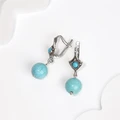 Серьги из серебра с бирюзой 2594