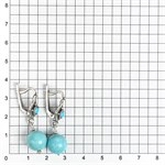 Серьги из серебра с бирюзой 2594