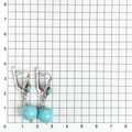 Серьги из серебра с бирюзой 2594
