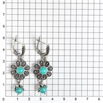 Серьги из серебра с бирюзой 2596