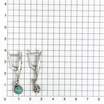 Серьги из серебра с бирюзой 2598