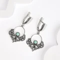 Серьги из серебра с бирюзой 2599
