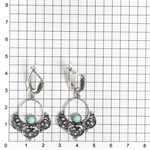 Серьги из серебра с бирюзой 2599