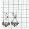 Серьги из серебра с бирюзой 2599