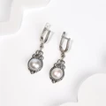 Серьги из серебра с жемчугом 2601