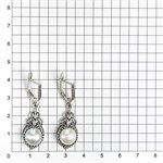 Серьги из серебра с жемчугом 2601 Серьги из серебра с жемчугом 2601