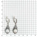 Серьги из серебра с жемчугом 2601