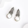 Серьги из серебра с барочным жемчугом 2602