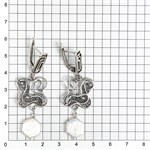 Серьги из серебра с барочным жемчугом 2603