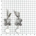 Серьги из серебра с барочным жемчугом 2603