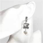 Серьги из серебра с барочным жемчугом 2603