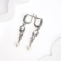 Серьги из серебра с жемчугом 2604