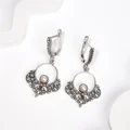 Серьги из серебра с жемчугом 2606