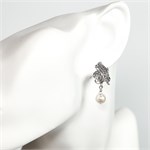 Серьги из серебра с барочным жемчугом 2608