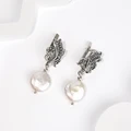Серьги из серебра с барочным жемчугом 2609