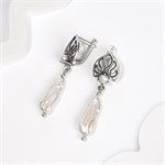 Серьги из серебра с жемчугом и барочным жемчугом 2611