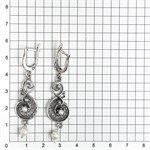 Серьги из серебра с жемчугом 2612