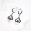 Серьги из серебра с жемчугом 2613