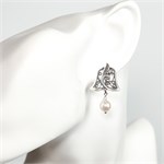 Серьги из серебра с барочным жемчугом 2614