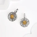 Серьги из серебра с янтарем 2626
