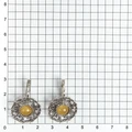 Серьги из серебра с янтарем 2626