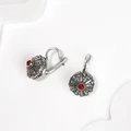 Серьги из серебра с сердоликом 2628