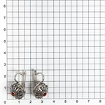 Серьги из серебра с сердоликом 2628