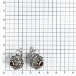 Серьги из серебра с сердоликом 2629 Серьги из серебра с сердоликом 2629