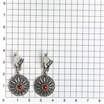 Серьги из серебра с сердоликом 2631