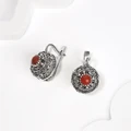 Серьги из серебра с сердоликом 2633