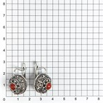 Серьги из серебра с сердоликом 2633