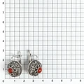 Серьги из серебра с сердоликом 2633