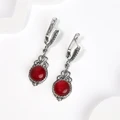 Серьги из серебра с сердоликом 2634