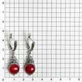 Серьги из серебра с сердоликом 2634