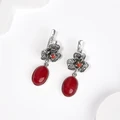 Серьги из серебра с сердоликом 2635