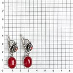 Серьги из серебра с сердоликом 2635 Серьги из серебра с сердоликом 2635