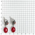 Серьги из серебра с сердоликом 2635
