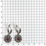 Серьги из серебра с сердоликом 2636