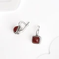 Серьги из серебра с сердоликом 2638