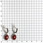 Серьги из серебра с сердоликом 2639