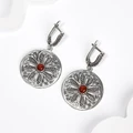 Серьги из серебра с сердоликом 2641