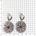 Серьги из серебра с сердоликом 2641