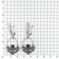Серьги из серебра с лазуритом 2643