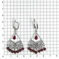 Серьги из серебра с гранатом 2648
