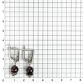Серьги из серебра с гранатом 2649