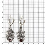 Серьги из серебра с гранатом 2650 Серьги из серебра с гранатом 2650