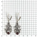 Серьги из серебра с гранатом 2650