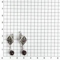 Серьги из серебра с гранатом 2651
