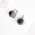 Серьги из серебра с гранатом 2652