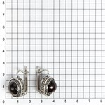 Серьги из серебра с гранатом 2652 Серьги из серебра с гранатом 2652